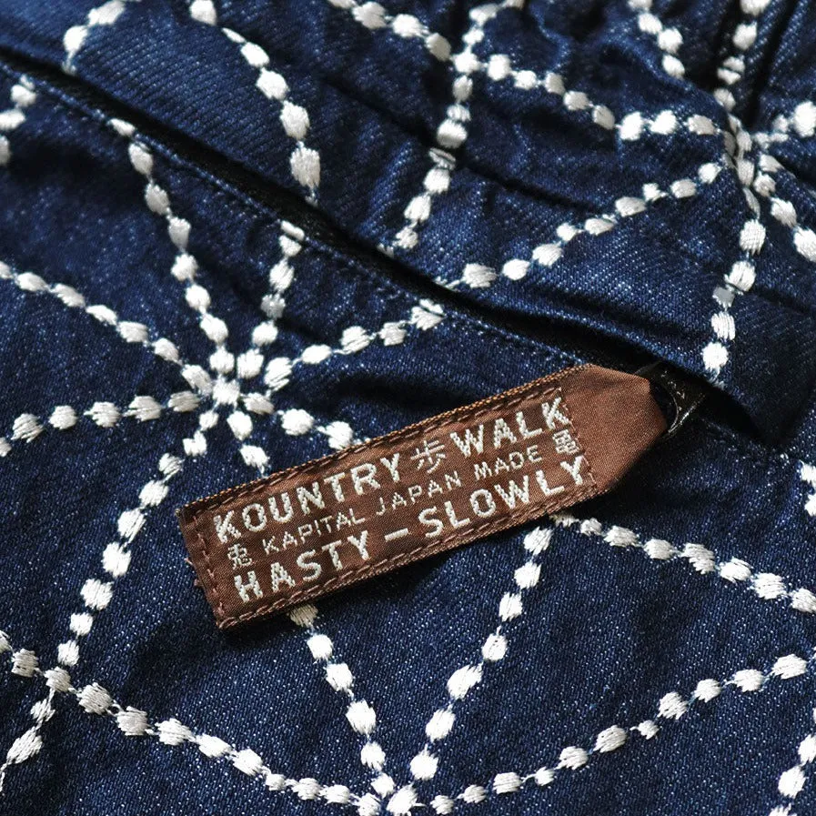 KAPITAL Denim FOLK-DOJO Embroidered Easy Shorts [ K2404SP184 ]