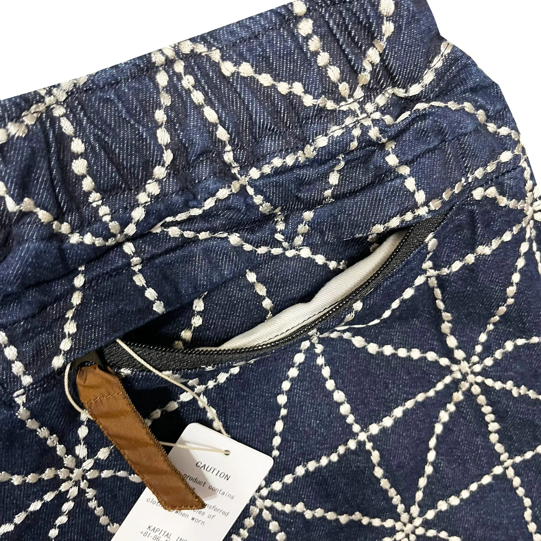 KAPITAL Denim FOLK-DOJO Embroidered Easy Shorts [ K2404SP184 ]