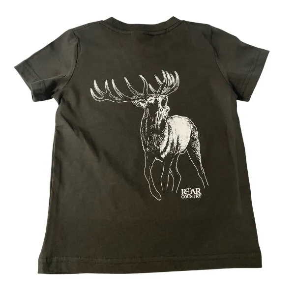 Kids Unisex T-Shirt- CHARCOAL STAG