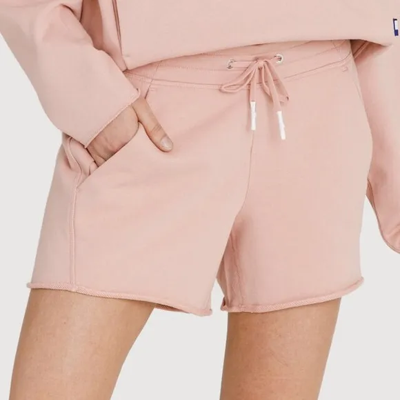 Kit &amp; Ace Terry Cloth High Waisted Shorts Dusty Rose 8 NEW