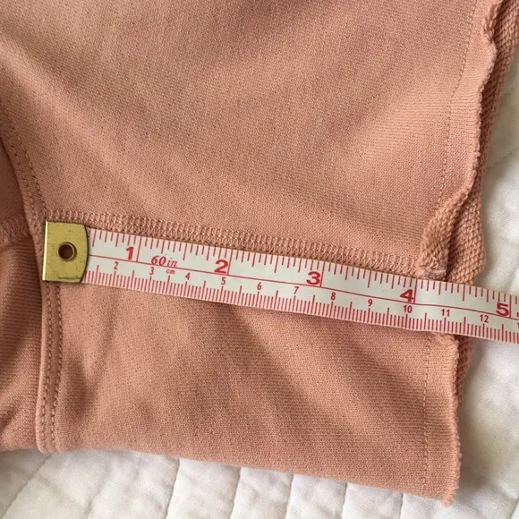 Kit &amp; Ace Terry Cloth High Waisted Shorts Dusty Rose 8 NEW