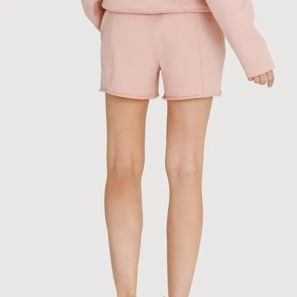 Kit &amp; Ace Terry Cloth High Waisted Shorts Dusty Rose 8 NEW