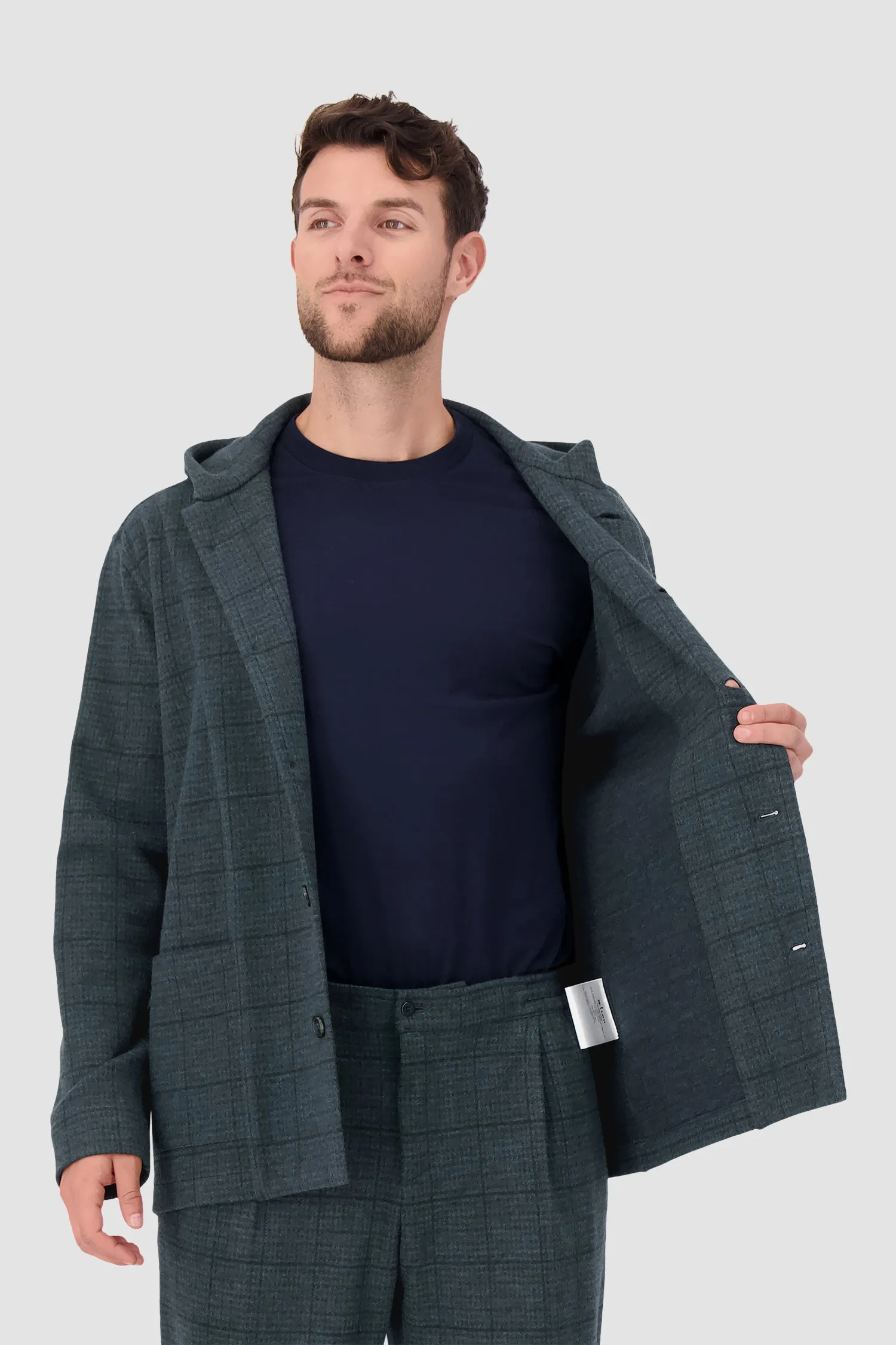 Kiton Green Plaid Blazer