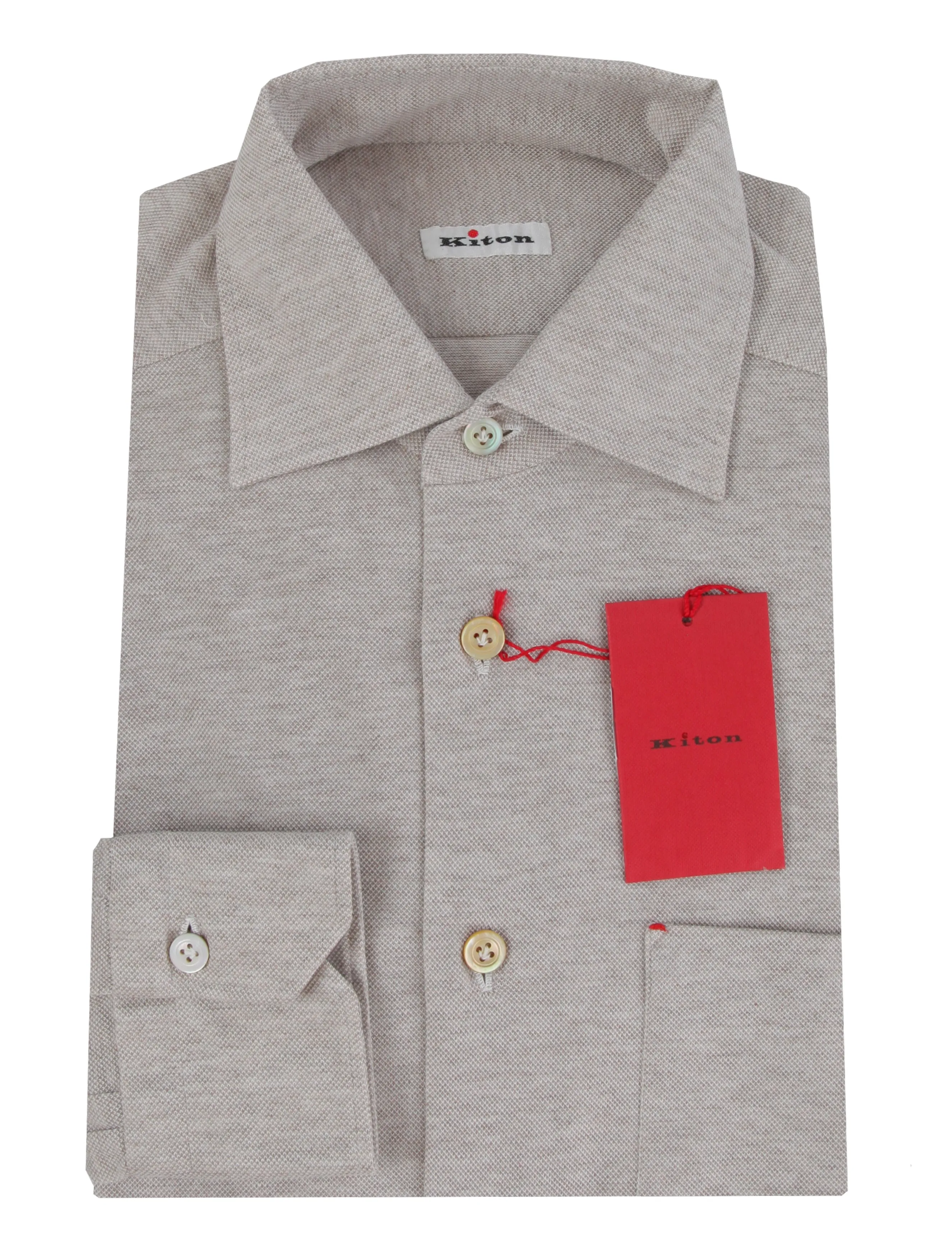 Kiton Light Brown Shirt - Slim