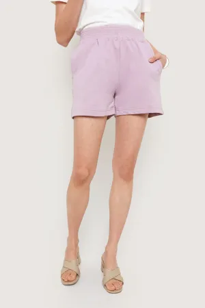 Knit Pull Up Garterized Easy Shorts