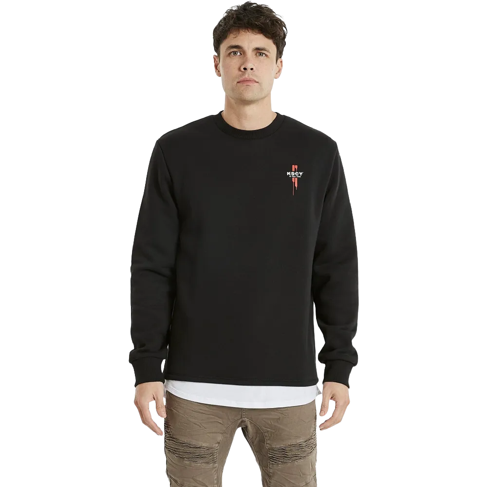 KSCY | OAKWOOD DUAL CURVED SWEATER JET BLACK
