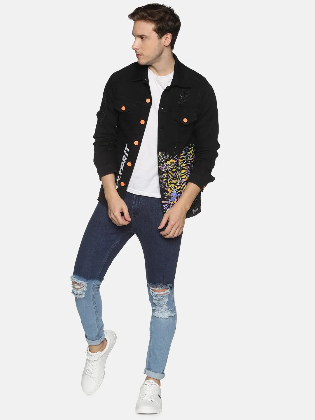 Kultprit Applique with printed full sleeve jacket