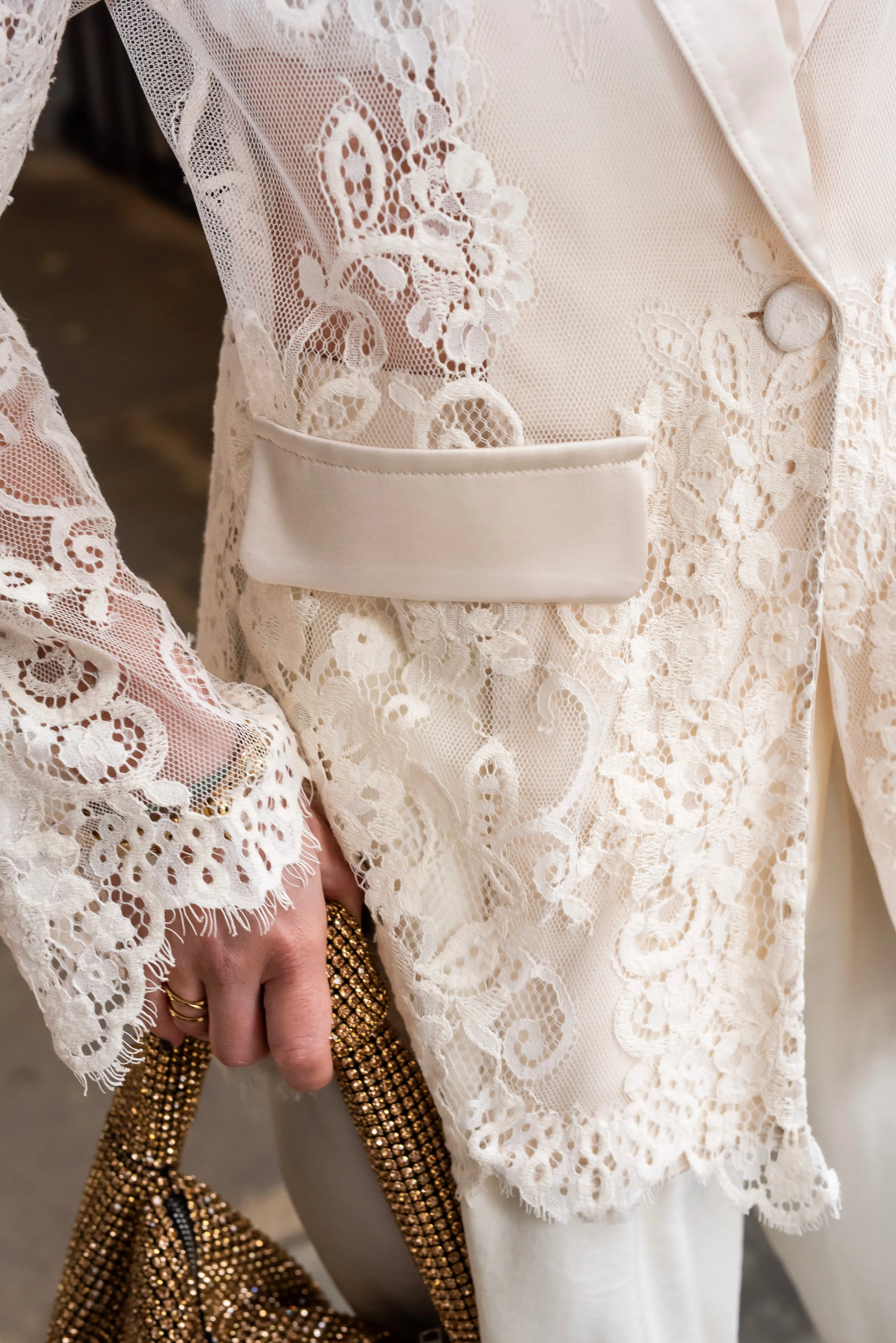 Lace Blazer - S24X276 - Ivory