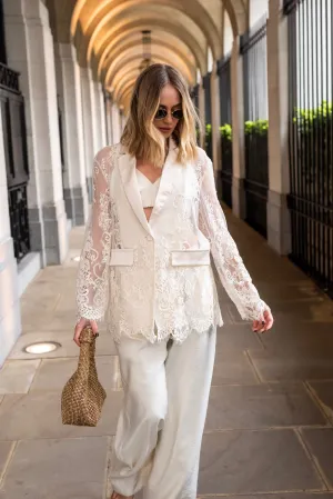 Lace Blazer - S24X276 - Ivory