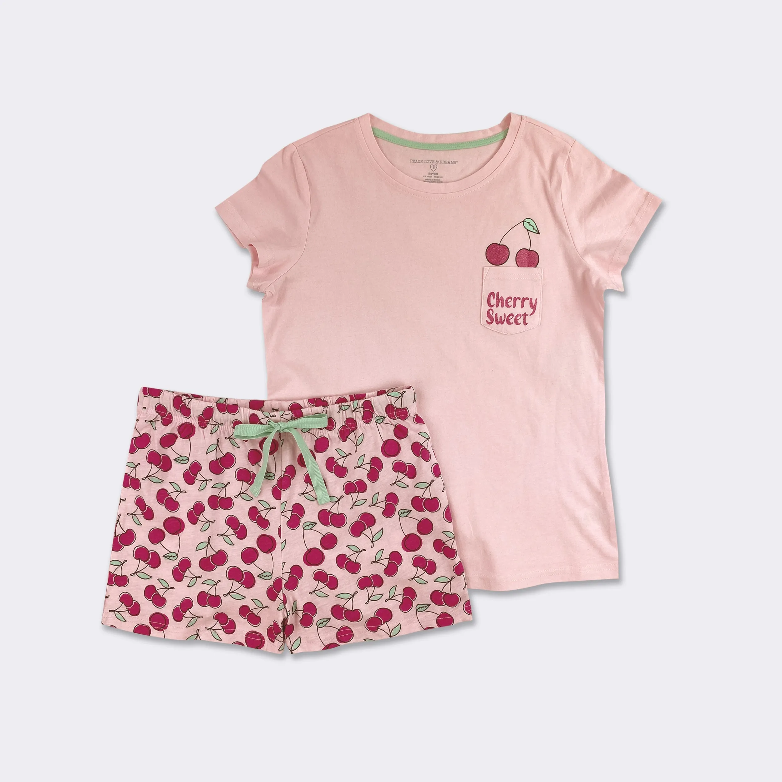 Ladies Short Sleeve Pocket tee and   AOP Boxer 2pcs set