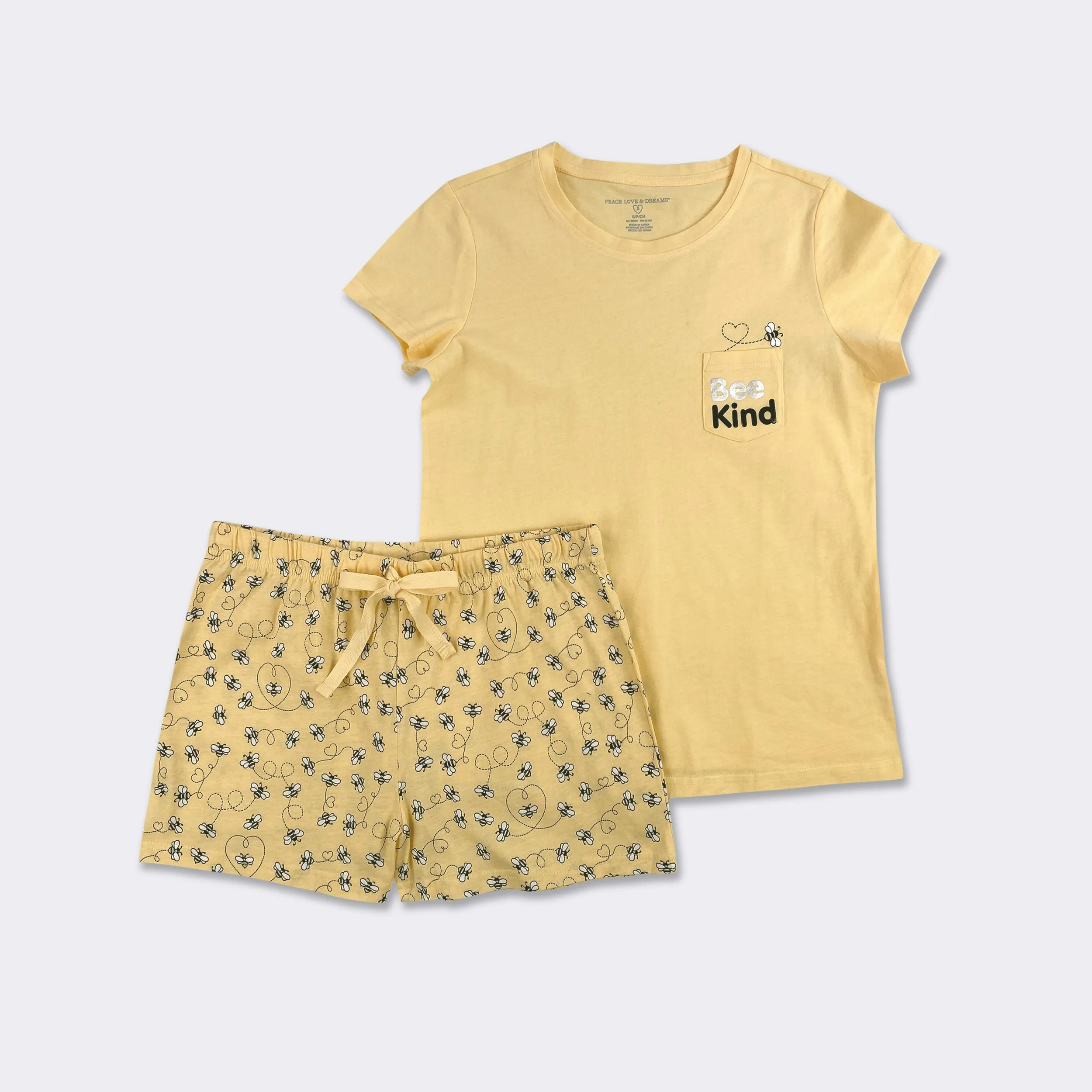 Ladies Short Sleeve Pocket tee and   AOP Boxer 2pcs set