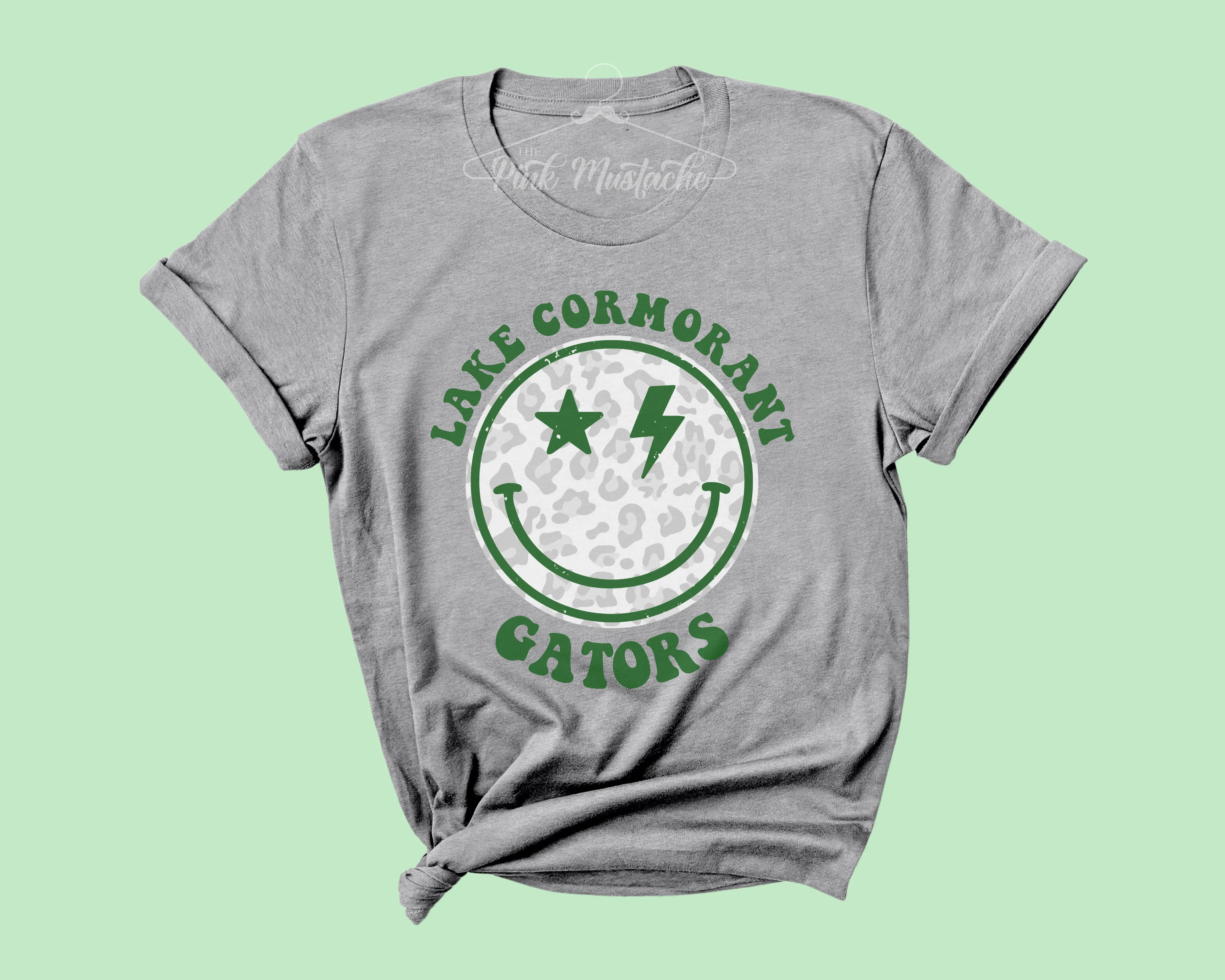Lake Cormorant Gators Distressed Smiley Unisex Tee / Toddler, Youth, and Adult Sizes / Mississippi School Shirt