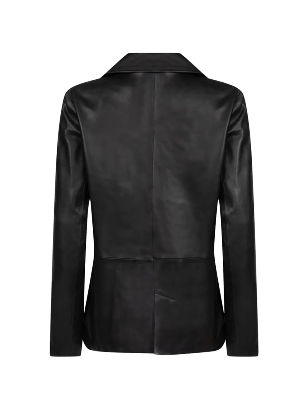 Lambskin Luxe Notch Leather Blazer for Women