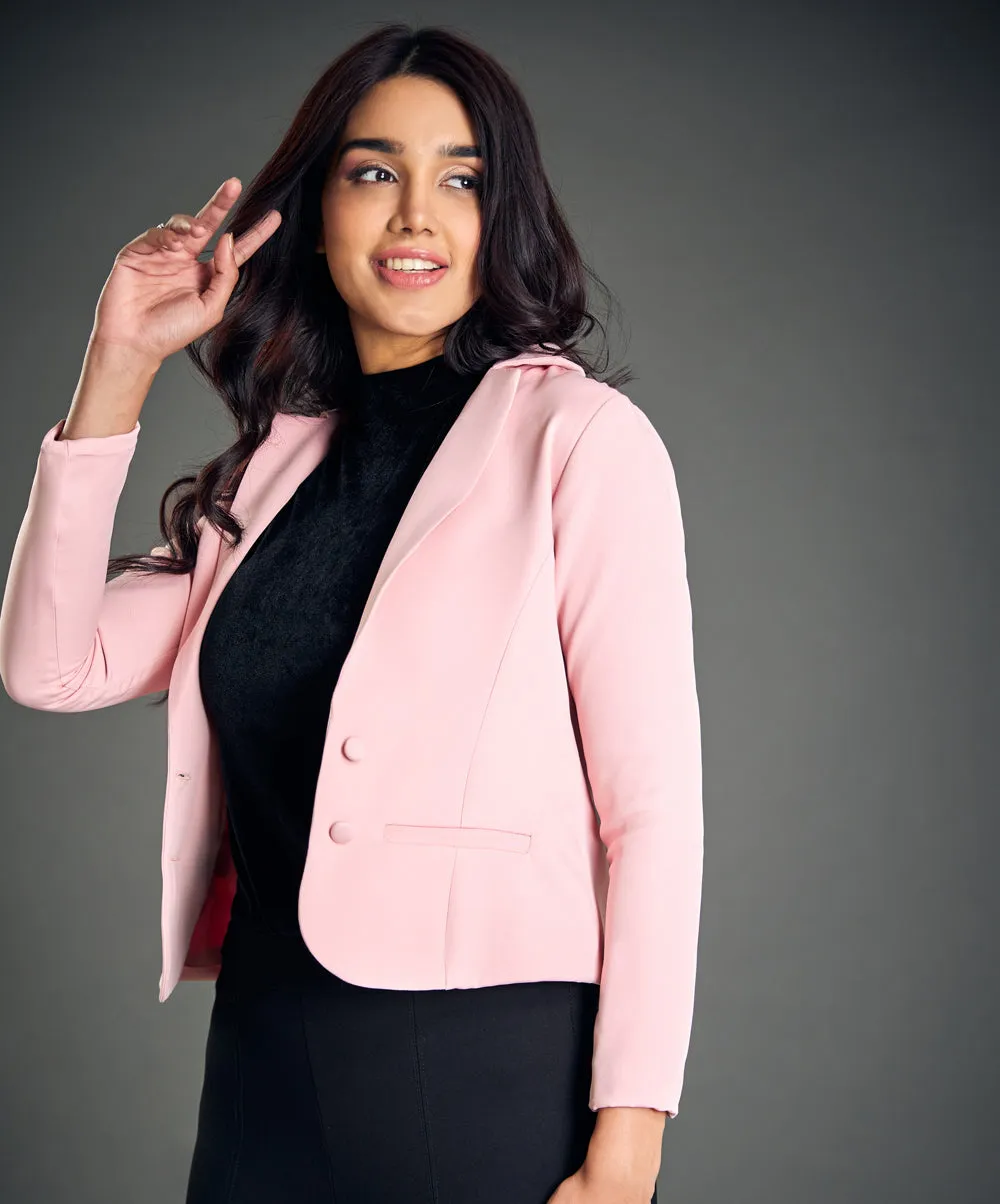 Lapel-Collar Blazer With Welt Pockets