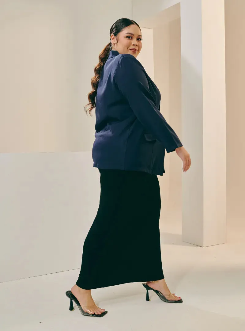 Lapel Collar Oversized Blazer - Executive Series