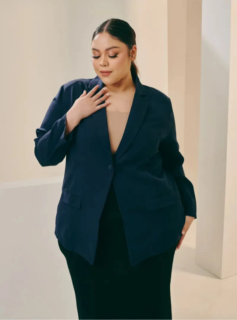 Lapel Collar Oversized Blazer - Executive Series