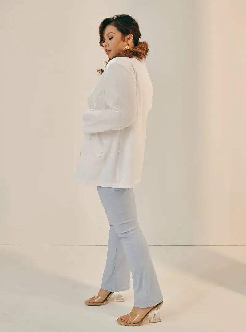 Lapel Collar Oversized Blazer - Pink Series