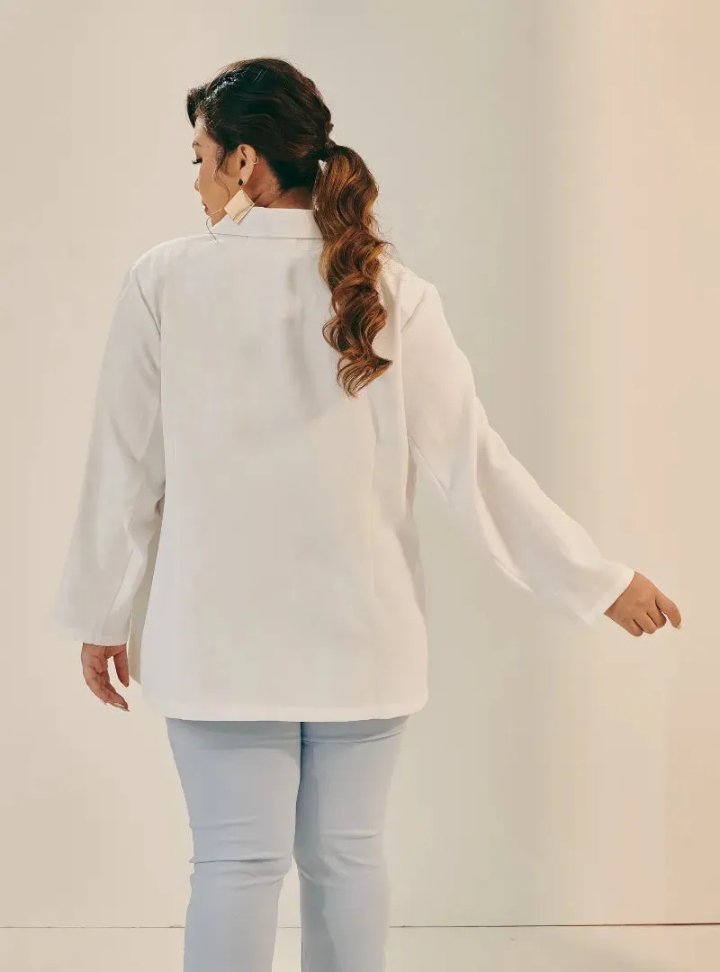 Lapel Collar Oversized Blazer - Pink Series