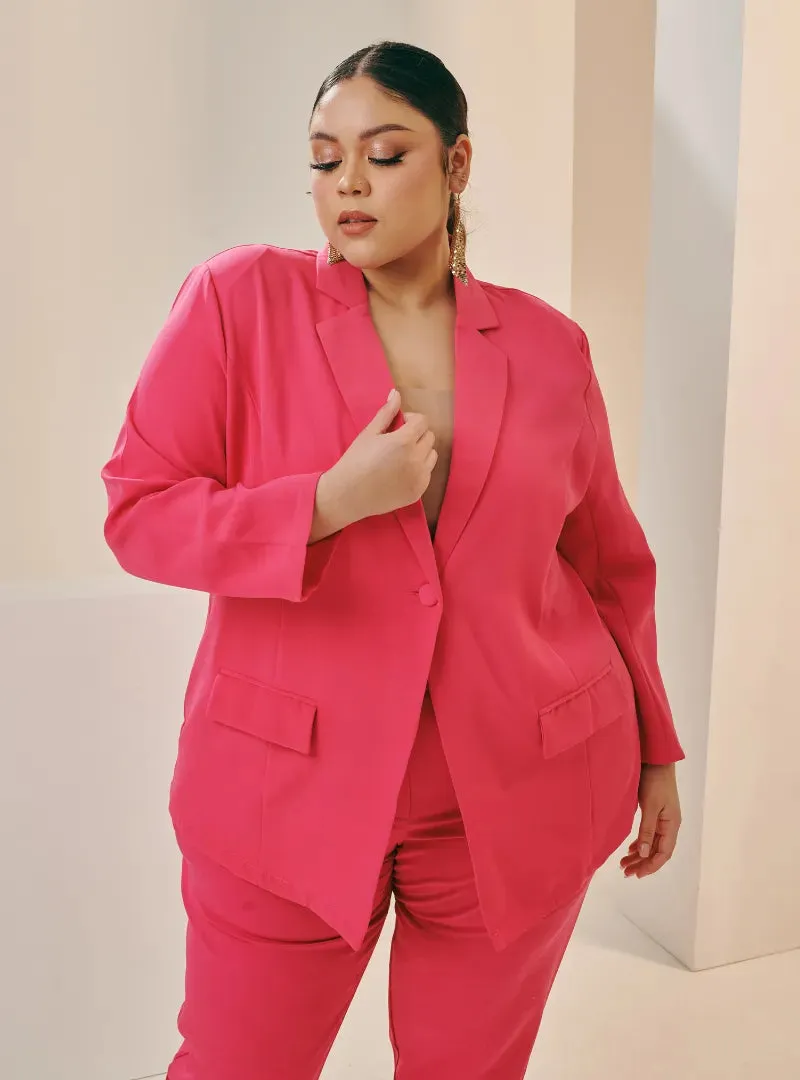 Lapel Collar Oversized Blazer