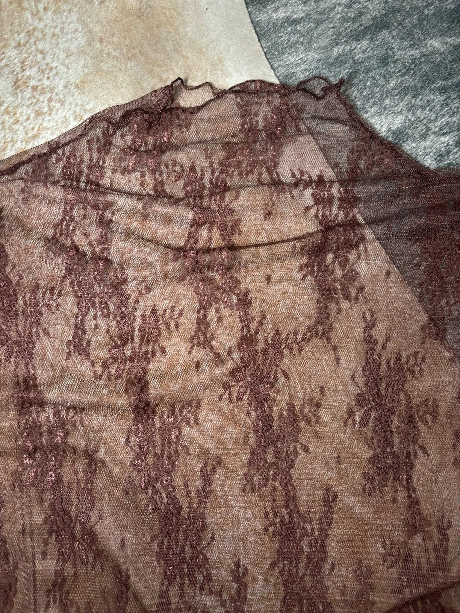 Laura Lace Mock Neck Long Sleeve Top