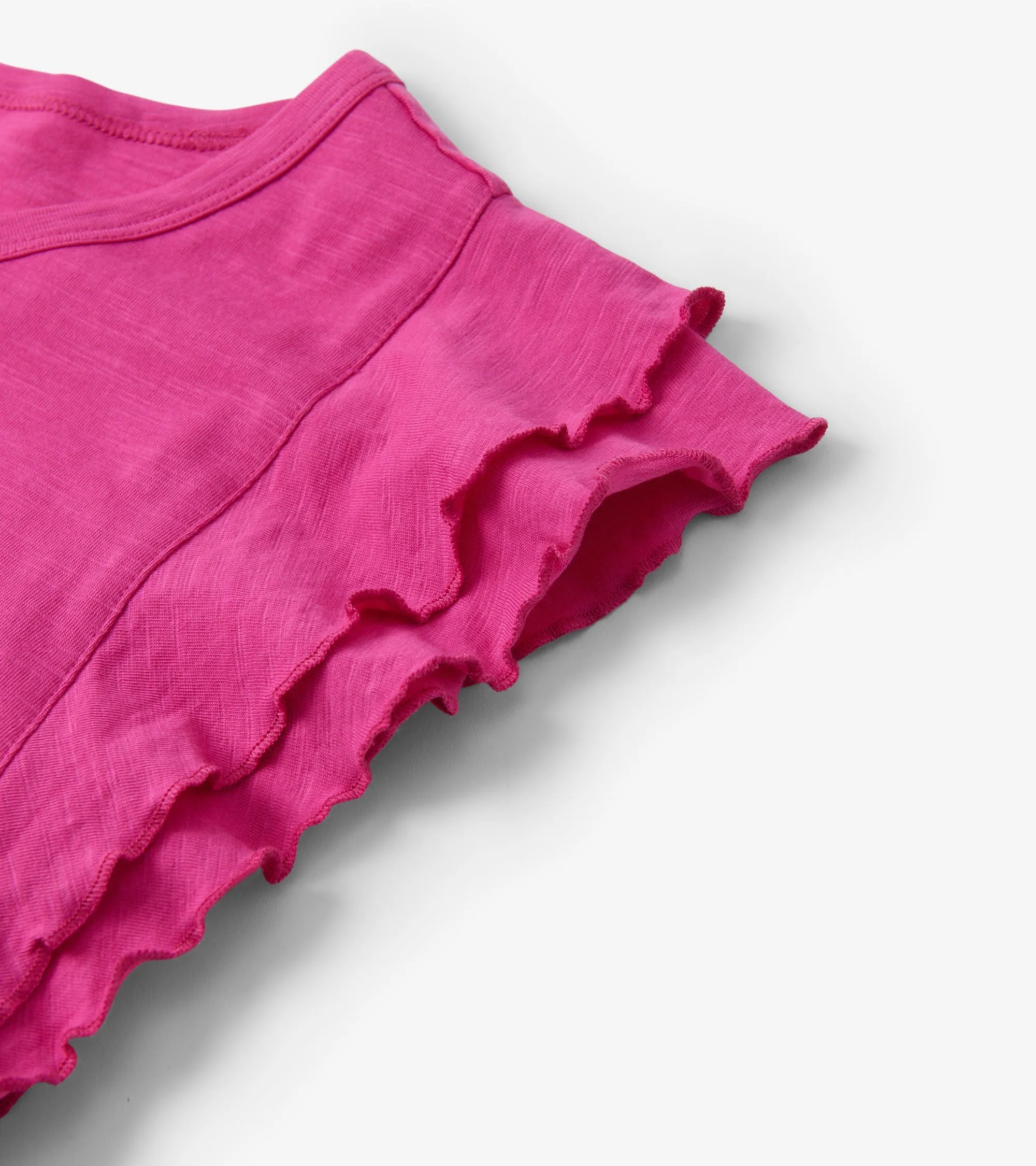 Layered Sleeve Tank - Fuchsia