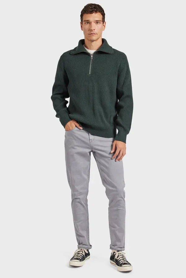 Le Mans 1/2 Zip Knit - Sherwood Green