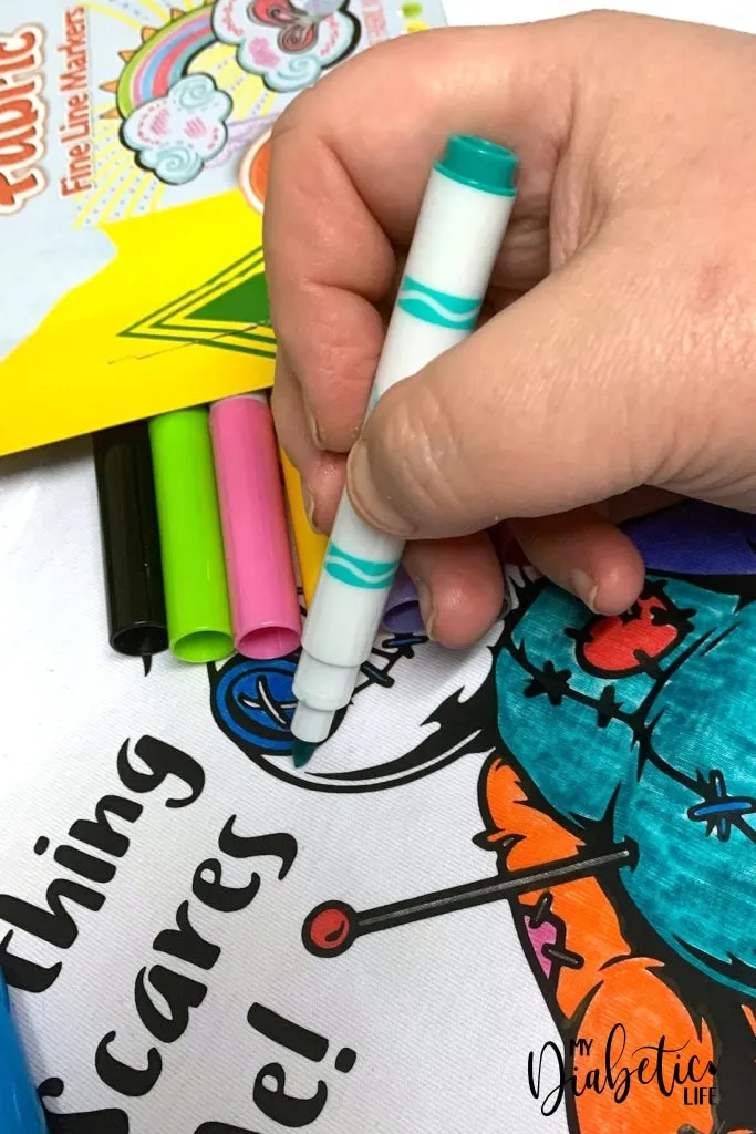 Learn about Type 1 Diabetes - Colour Me In (Includes Markers) - Unisex T-Shirt