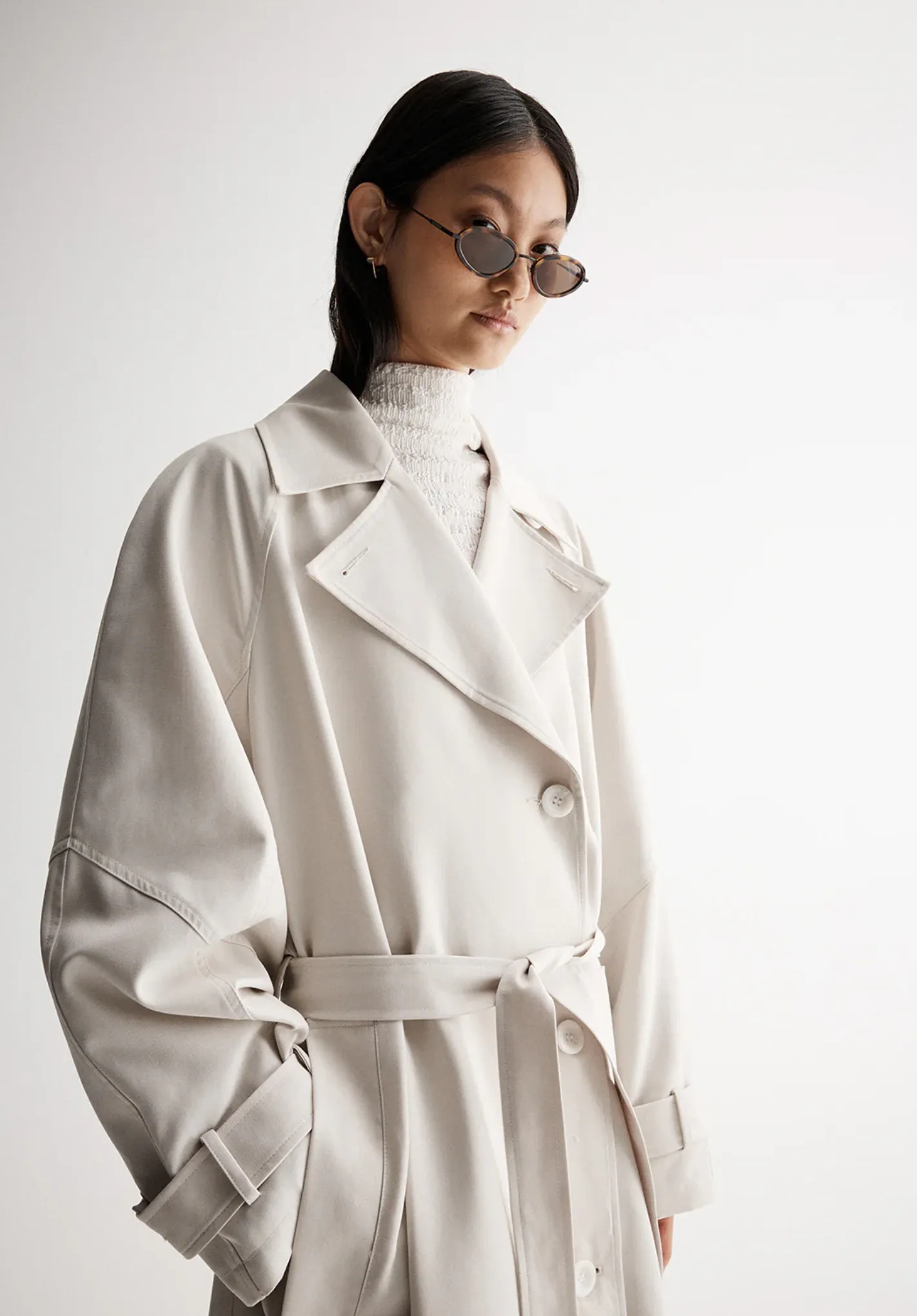 LEONORA Trench Coat | BONE
