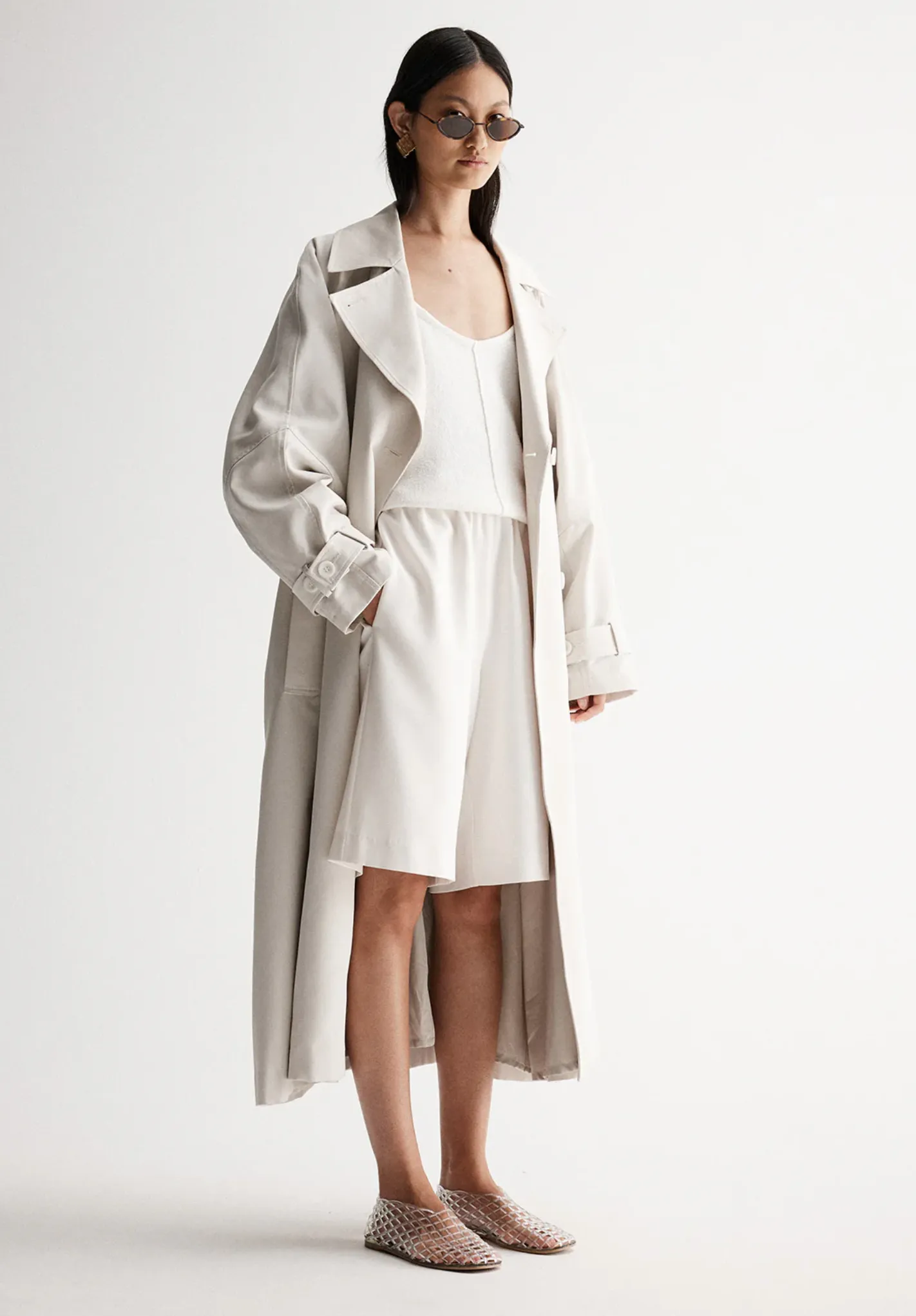 LEONORA Trench Coat | BONE