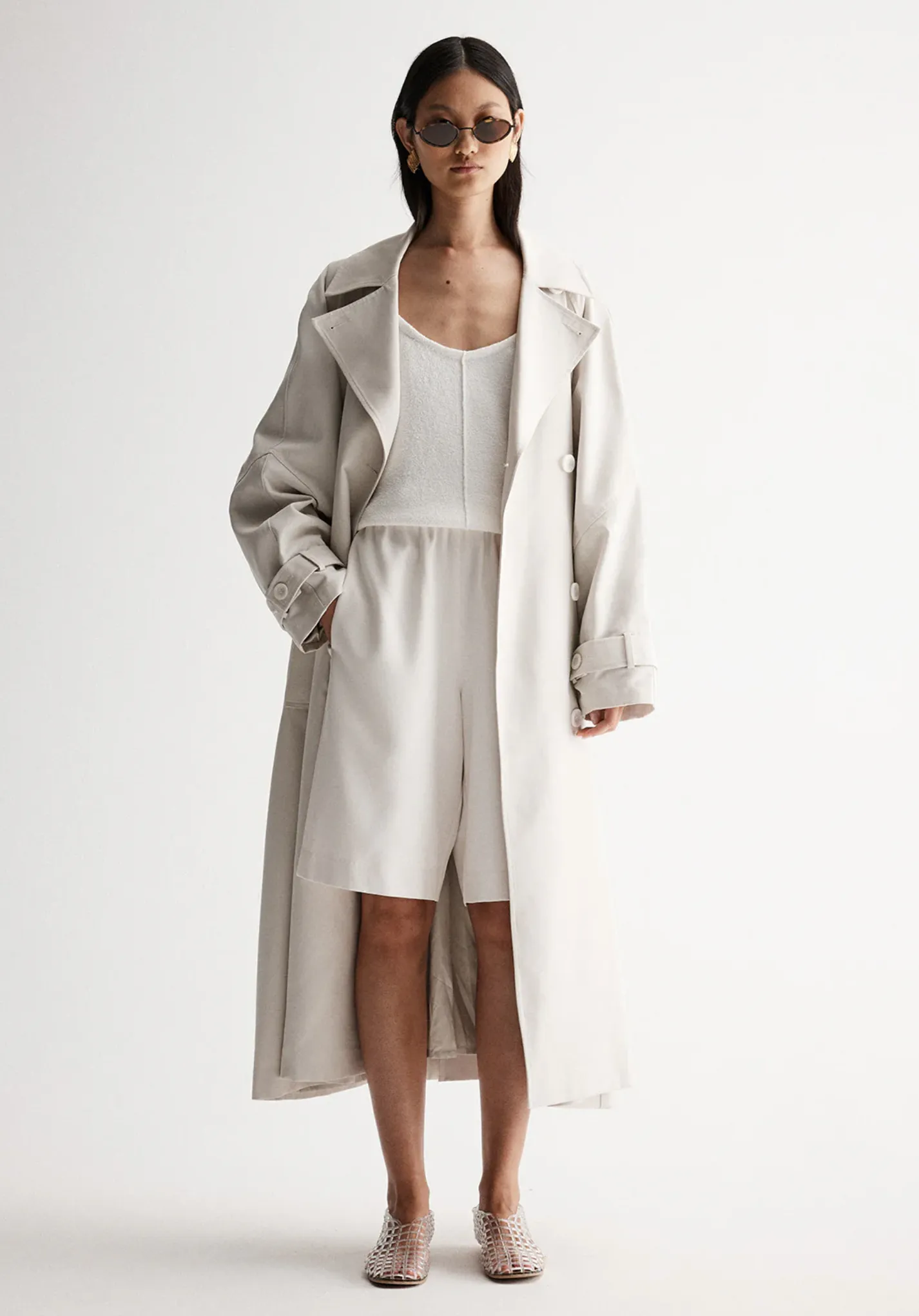 LEONORA Trench Coat | BONE