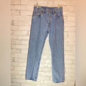 Levi's Premium Denim Mom Dad Jeans Button Front Closure Light Wash Straight