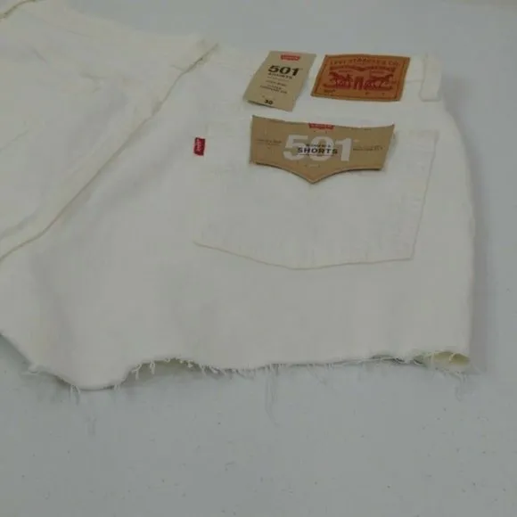 Levi's Women's 501 Cut Off Shorts Size 30 Off Whit