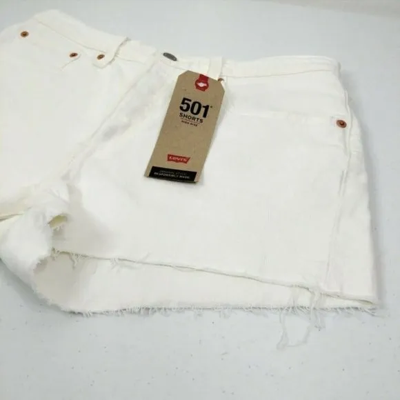 Levi's Women's 501 Cut Off Shorts Size 30 Off Whit