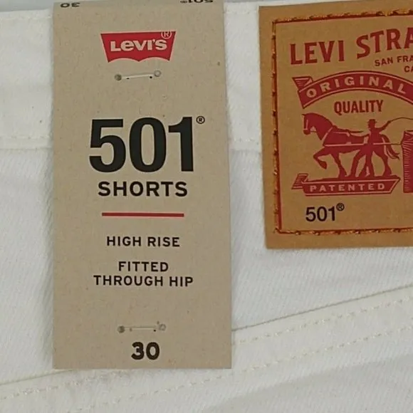 Levi's Women's 501 Cut Off Shorts Size 30 Off Whit