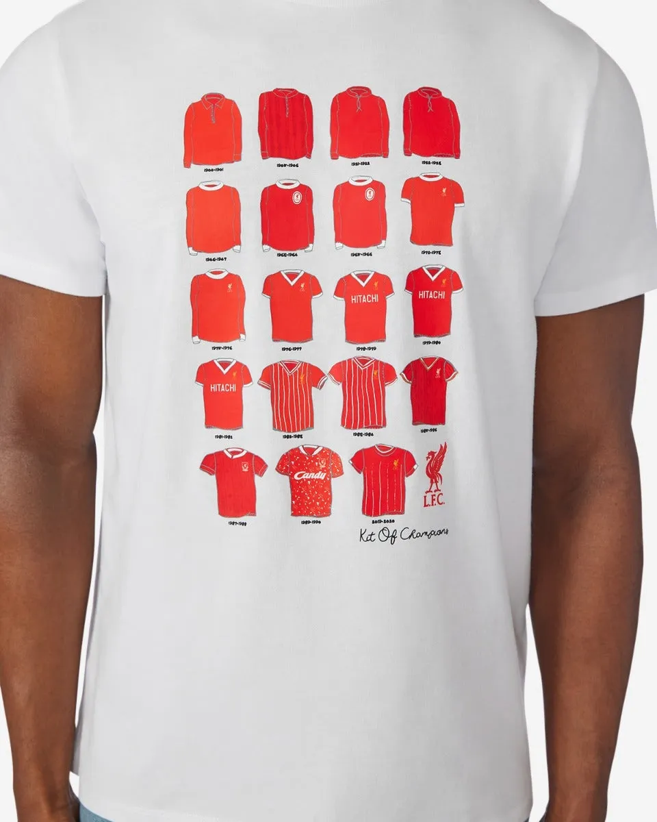LFC Mens Retro Kit Of Champions Tee White