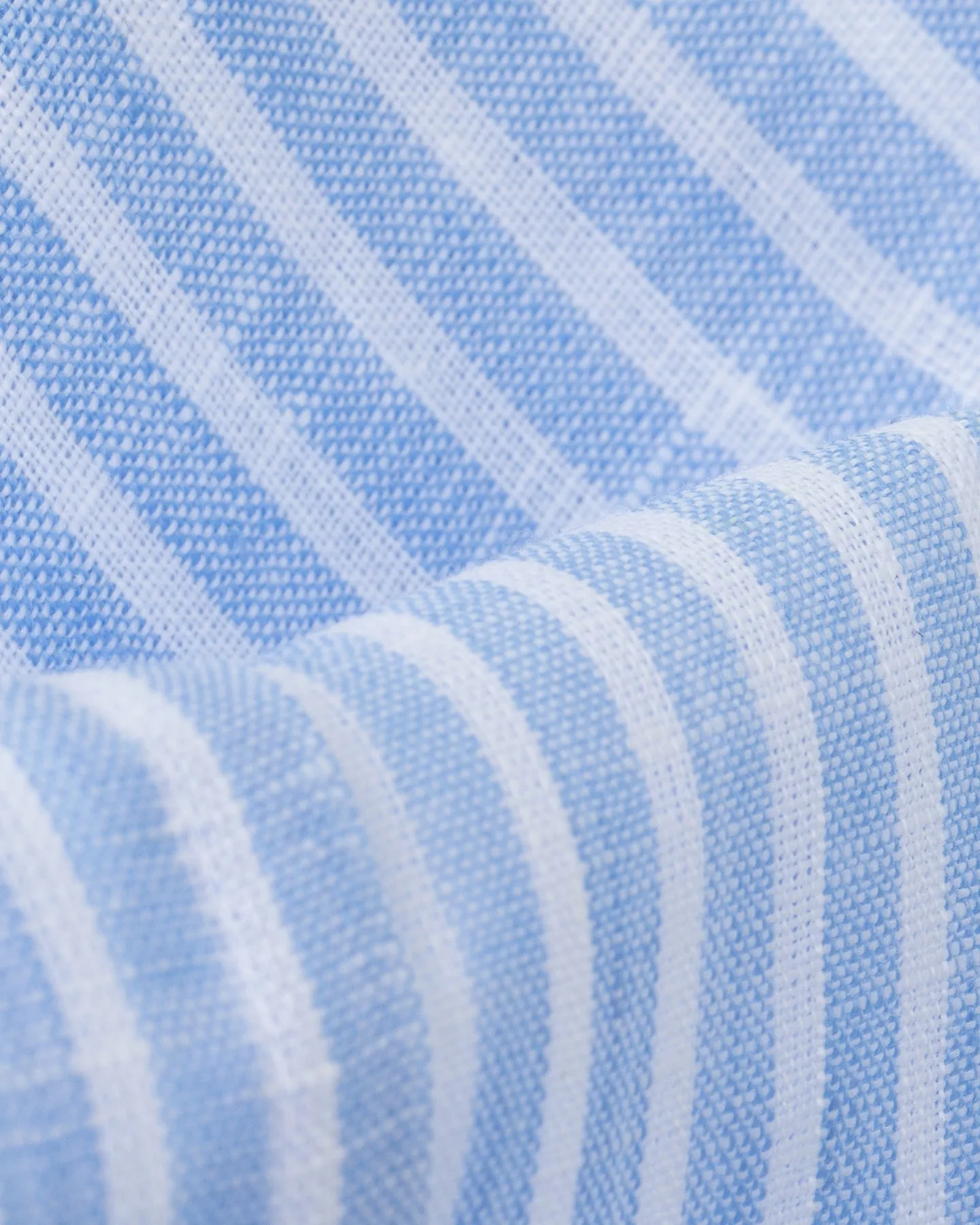 Light Blue Reverse Stripe Linen Button Down Shirt