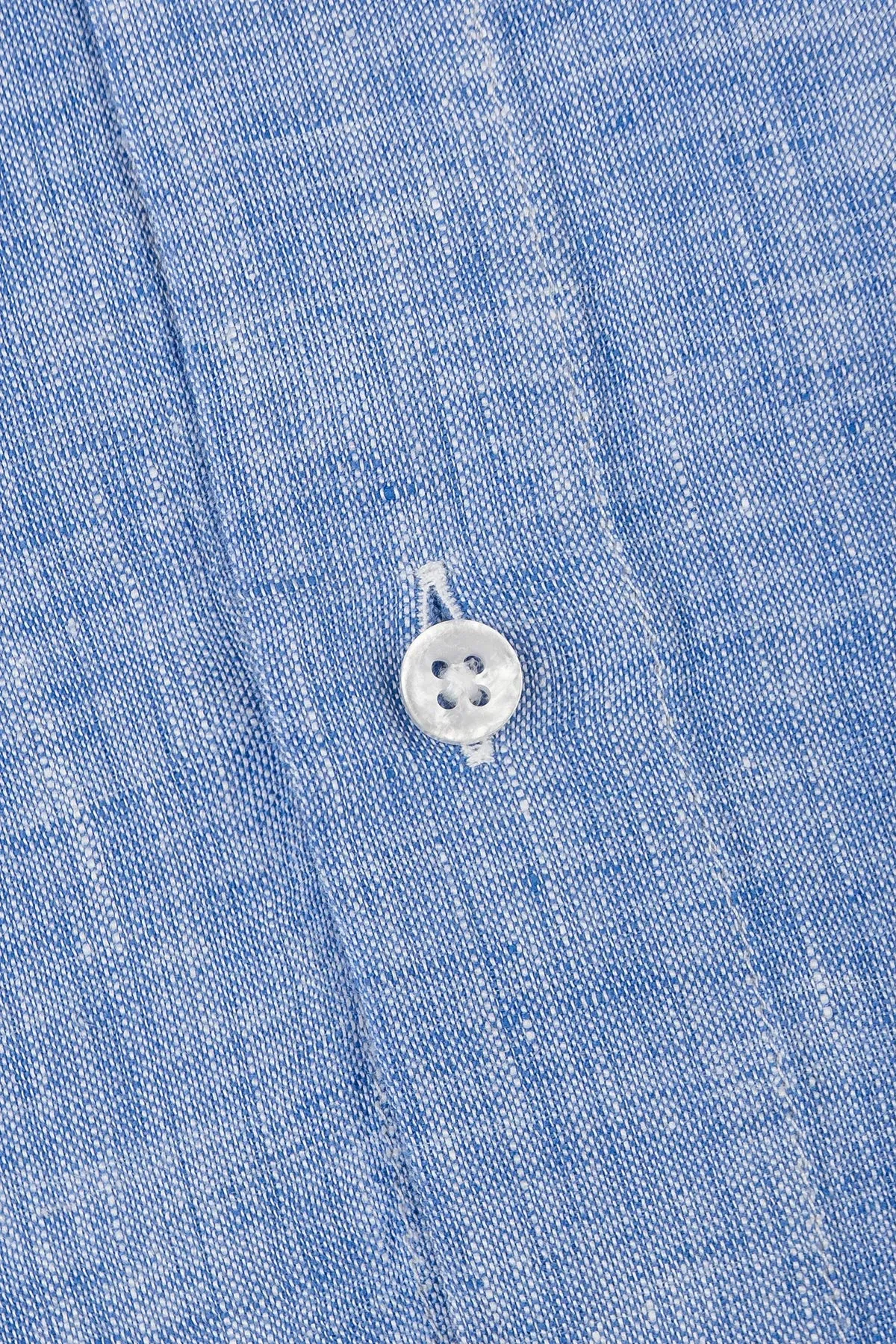 Light blue slim fit linen shirt