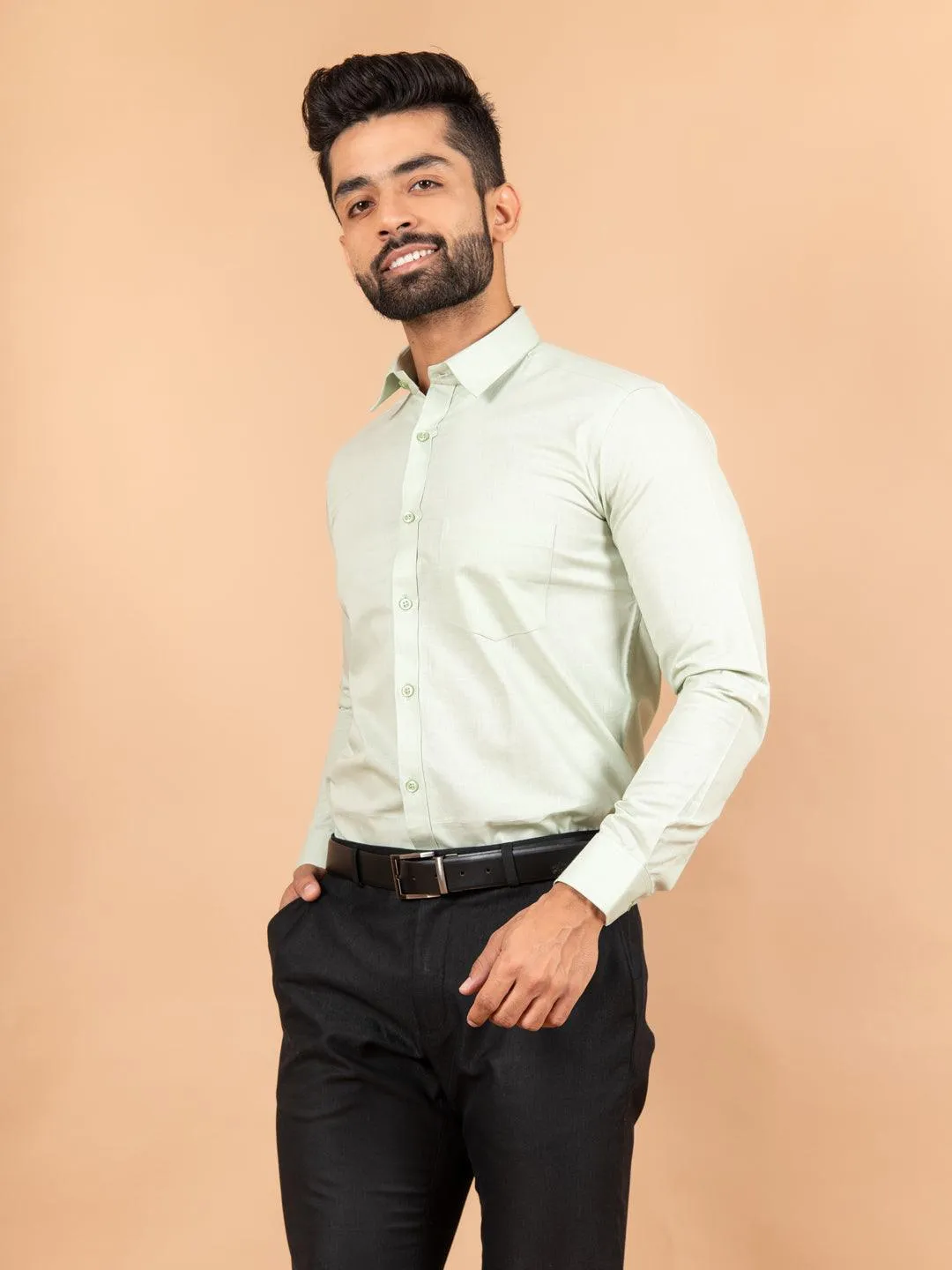 Light Green Linen Shirt