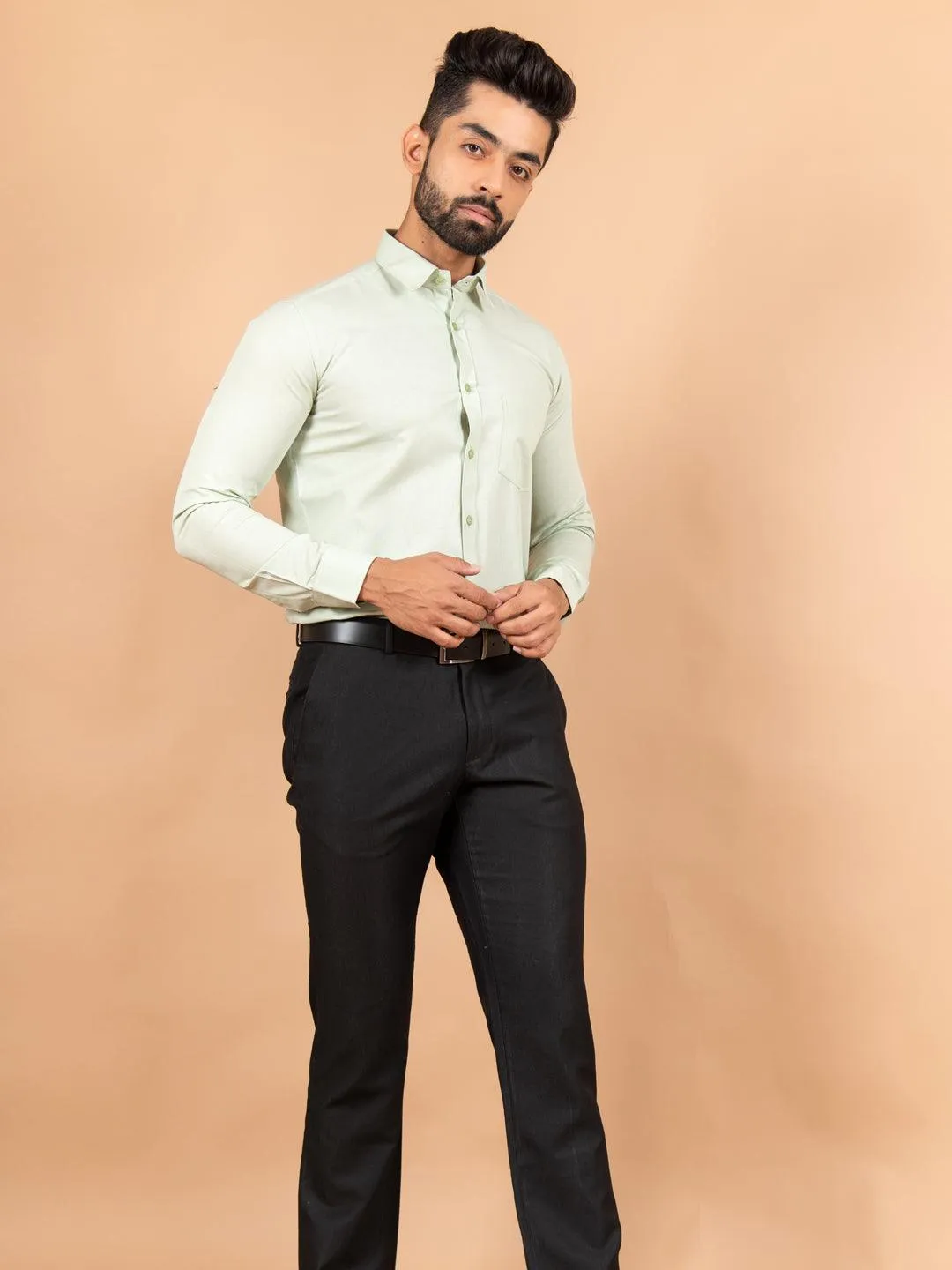 Light Green Linen Shirt