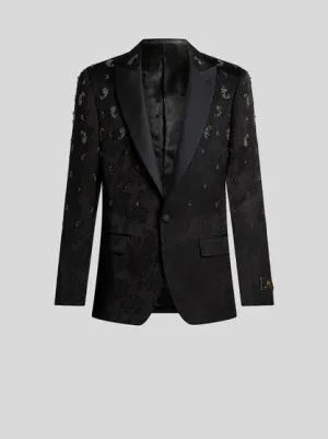 Linen-blend Evening Jacket
