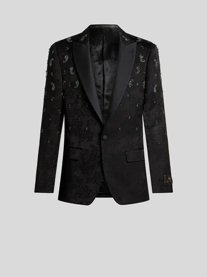 Linen-blend Evening Jacket