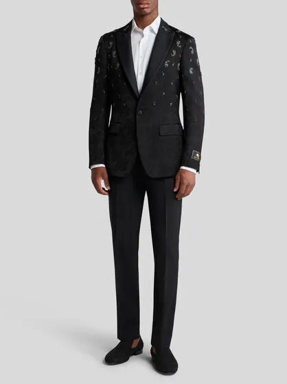 Linen-blend Evening Jacket