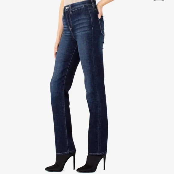 LIVERPOOL The High Rise Straight Dark Wash Jeans