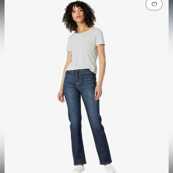 LIVERPOOL The High Rise Straight Dark Wash Jeans