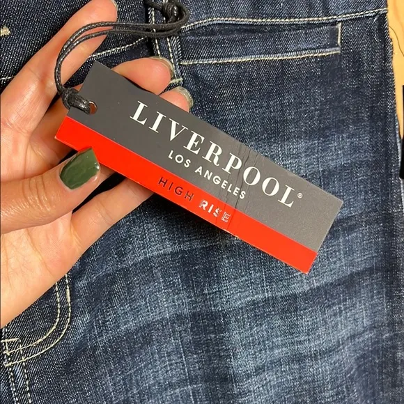 LIVERPOOL The High Rise Straight Dark Wash Jeans