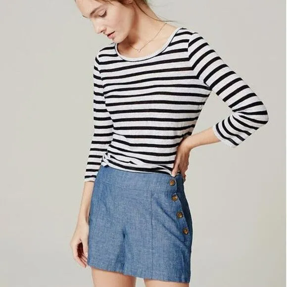 LOFT Riviera 4 Inch Shorts in Chambray