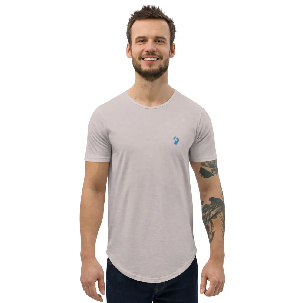 Logo Men's Curved Hem T-Shirt by #unicorntrends