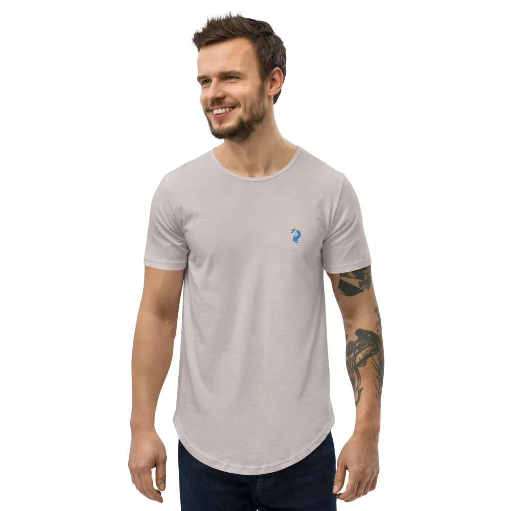 Logo Men's Curved Hem T-Shirt by #unicorntrends