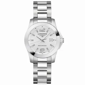 LONGINES CONQUEST 29.5mm Watch Silver Steel Quartz L3.376.4.76.6