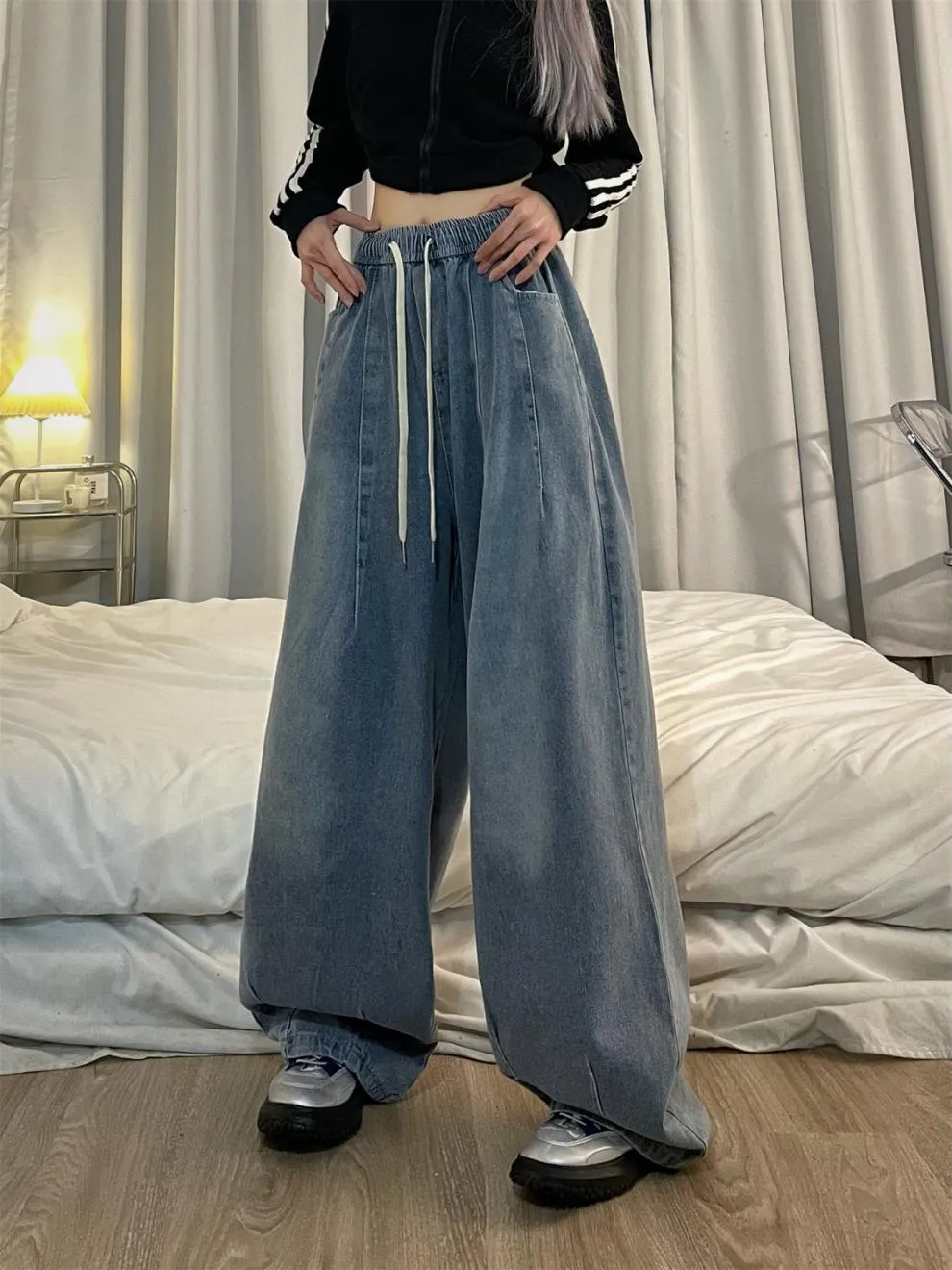 Loose Simple Style Baggy Boyfriend Jeans